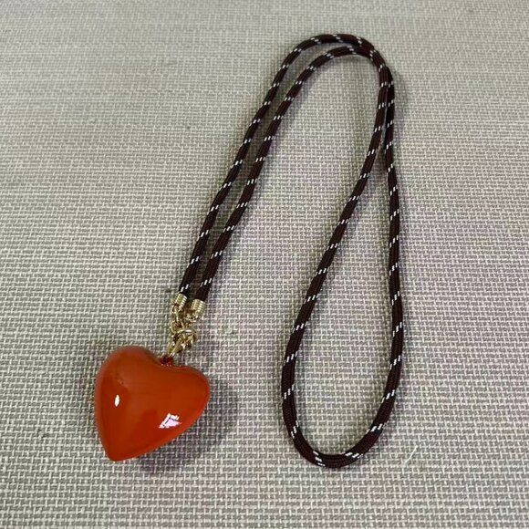 Roxanne Assoulin The Long Happy Cord Charm Necklace Brown/Sienna - Picture 2 of 3